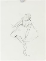 Edgar Degas French Impressionist Pencil on Paper