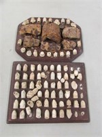 Display of dug bullets and shell fragments