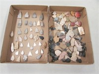 2 Boxes of Arrowheads in various conditions