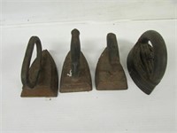 Four Cast Iron irons