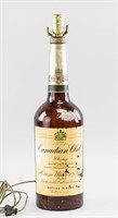 Canadian Club Whisky Bottle Lamp Stand