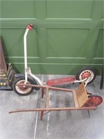 Kick Scooter & Toy Wheelbarrow