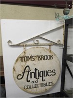 Toms Brook Antiques Sign on Hanger, 30"