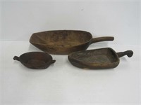 3 Treenware Bowls