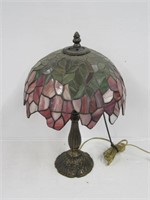 Leaded stained glass lamp, 16"