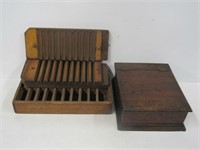 Cigar mold, dresser box, divided tray