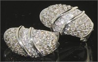 10kt Gold 1.77 ct French Lock Diamond Earrings