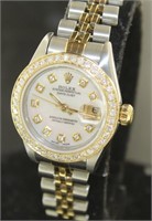 Oyster Lady Datejust 26 Rolex Watch w/MOP-Diamond