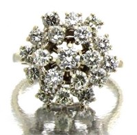 14kt Gold Antique 2.00 ct Diamond Cocktail Ring