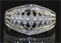 10kt Gold Marquise 1/2 ct Diamond Anniversary Ring