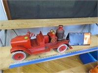 EARLY LARGE BUDDY L FIRE TRUCK OLDER REPAINT