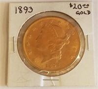1893 $20.00 Gold Liberty Double Eagle