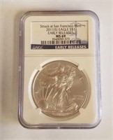 2011 S NGC MS69 American Silver Eagle