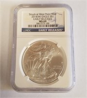 2014 W NGC MS69 American Silver Eagle