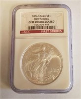 2006 NGC Gem Uncirculated American Silver Eagle