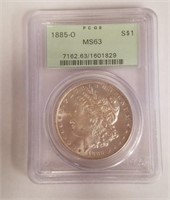 1885 O PCGS MS63 Morgan Silver Dollar