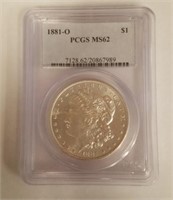 1881 O PCGS MS62 Morgan Silver Dollar