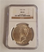 1923 NGC MS63 Silver Peace Dollar