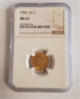 1904 NGC MS63 $2.50 Gold Liberty