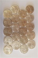Roll of 2001 American Silver Eagles