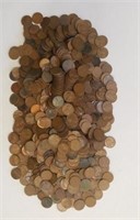 Lot of 1000 Assorted Dates Lincoln Wheat Pennies