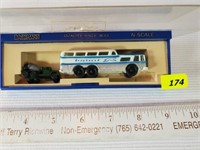 N-Scale Bus and Cement Mixer