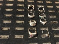 8 sterling rings