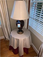 LAMP AND TABLE WITH COVER