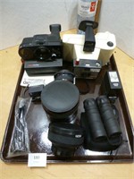 Polaroid Cameras / Binoculars / Lenses - Lot