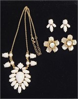 Vintage Necklace/Earring Set & Clip Earrings 2 pcs