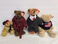 TY Bears with Tags (4 pcs)