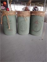 Decorative painted mason jars