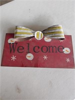 Snowman welcome sign