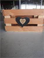 Small decorative wooden crate