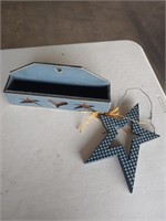 Decorative star with decorative wooden box