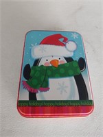 Penguin Christmas tin