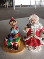 Santa Claus and elf figurines