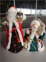 2 Santa Claus tree toppers