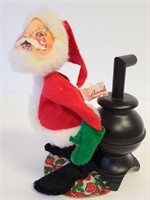 Vintage Annalee Santa Claus Pot Belly Stove