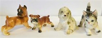 Vintage Animals - 3 Dogs & 1 Cat
