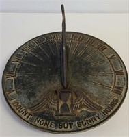 Cast Iron Virginia Metalcrafters Sundial