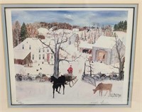 Bill Mose Signed "Milk to Market" Lithograph