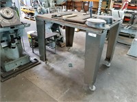 S/S Framed Steel & Timber Mobile Assembly Bench