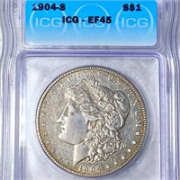 1904-S Morgan Silver Dollar ICG - EF45