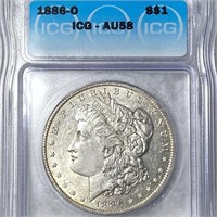 1886-O Morgan Silver Dollar ICG - AU58