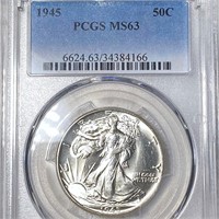 1945 Walking Half Dollar PCGS - MS63