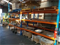 2 Bays Adj 3 Tiered Pallet Racking Approx 3000mm H