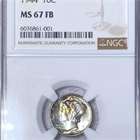 1944 Mercury Silver Dime NGC - MS 67 FB