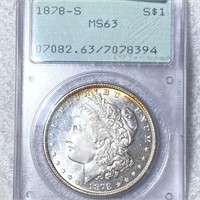 1878-S Morgan Silver Dollar PCGS - MS63