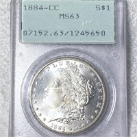 1884-CC Morgan Silver Dollar PCGS - MS63